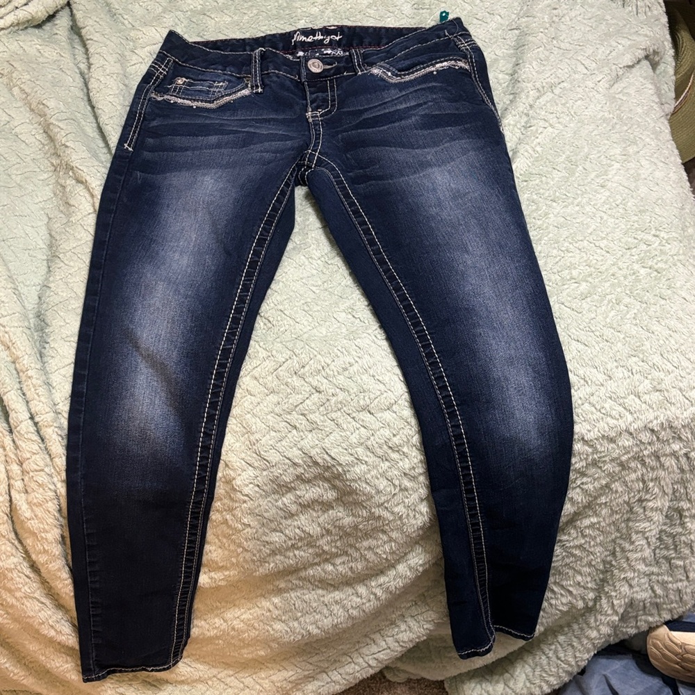 Amethyst Jeans Women's Deep Blue Skinny Jeans